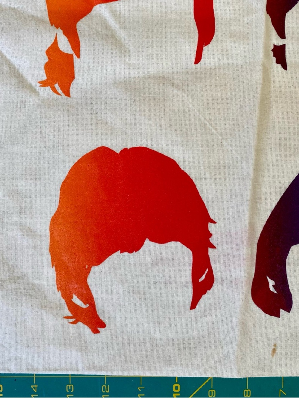 Beetles Tote Bag. Rainbow colors. Silk screened in California. - Picture 5 of 11